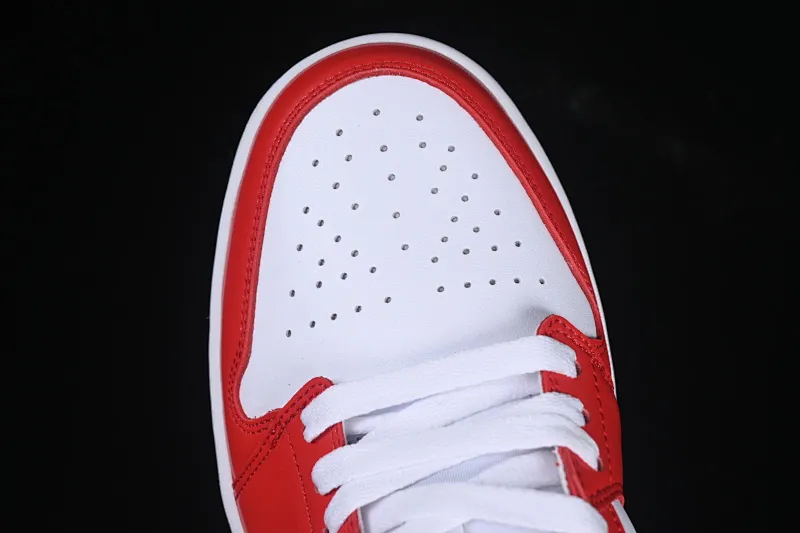 All categories Air Jordan Jordan series basketball shoes Air Jordan 1 Low Air Jordan 1 Low AJ1 Joe 1 white and red color low-top cultural and casual sneakers 553558-166